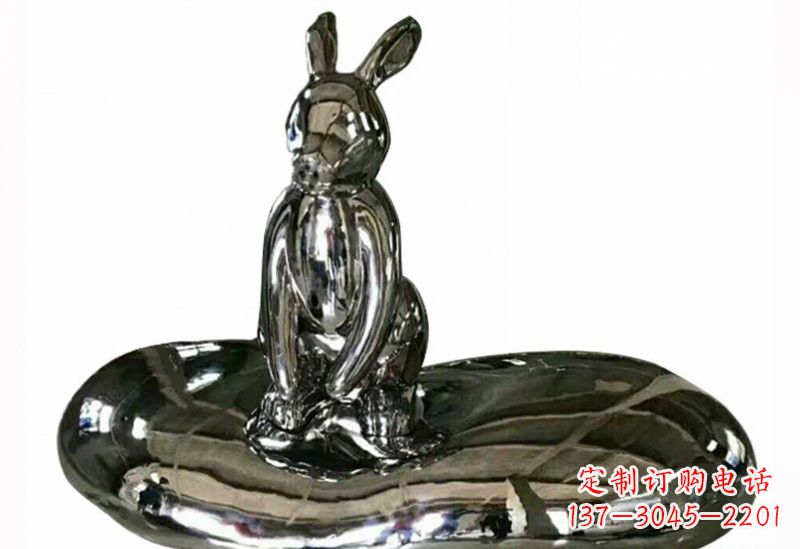 三明不锈钢兔子雕塑