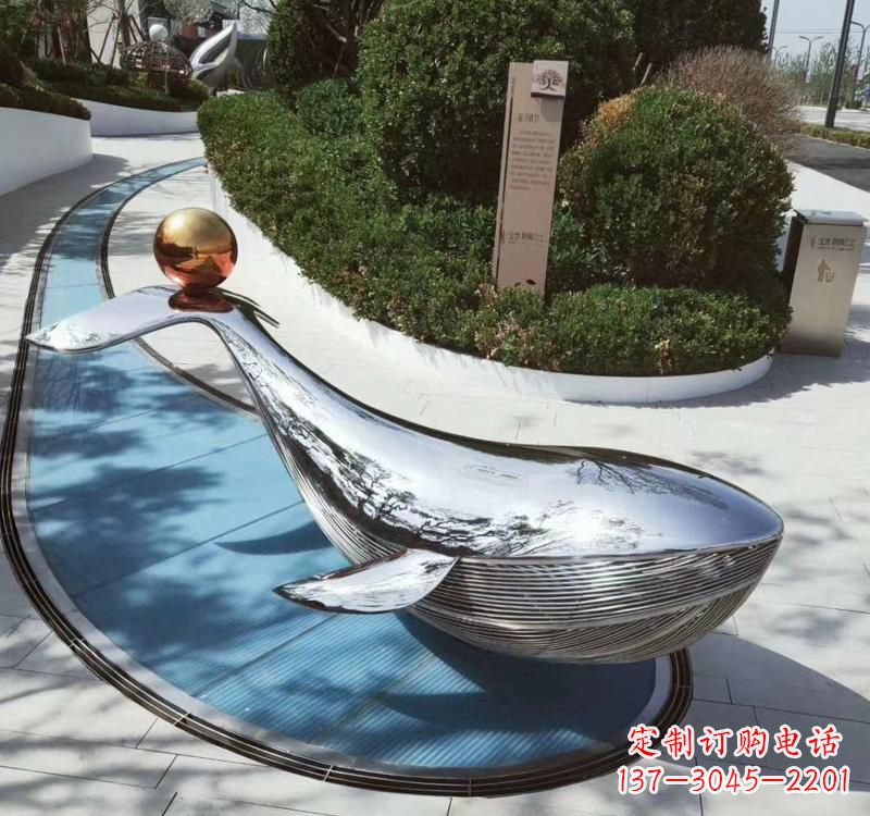 三明精美不锈钢海豚雕塑