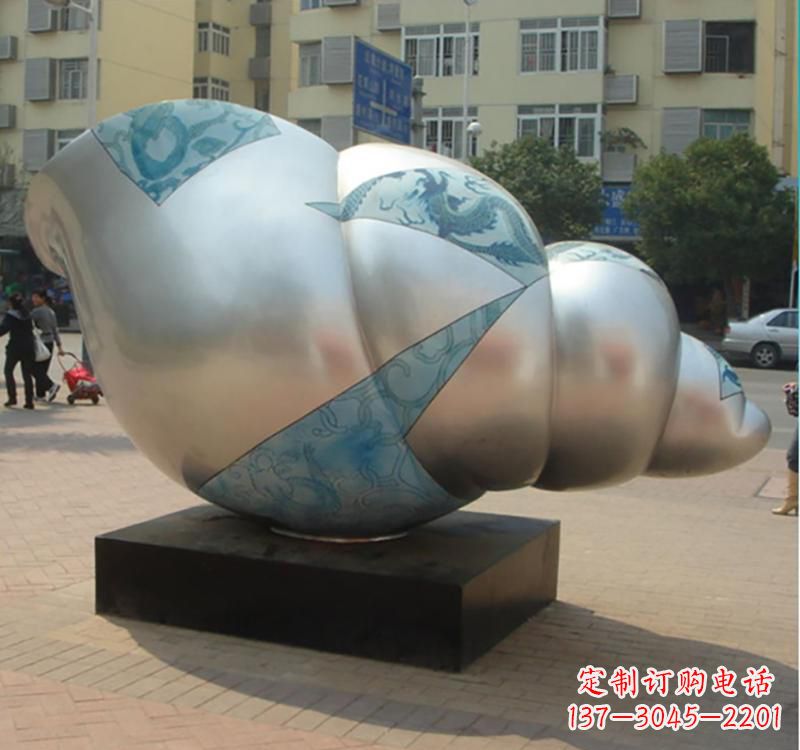 三明不锈钢海螺雕塑艺术的精美融合