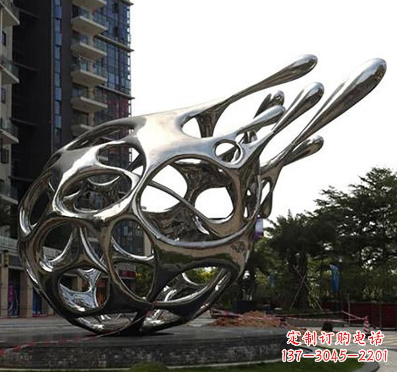 三明不锈钢镜面火龙果雕塑精致的艺术瑰宝