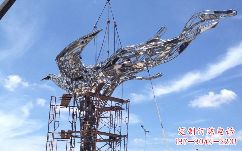 三明不锈钢镂空鸽子雕塑美丽的象征