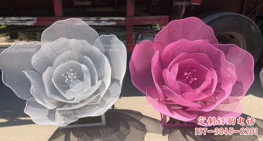 三明不锈钢荷花雕塑,给公园带来优雅美景