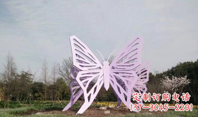 三明不锈钢蝴蝶雕塑美丽的艺术装点