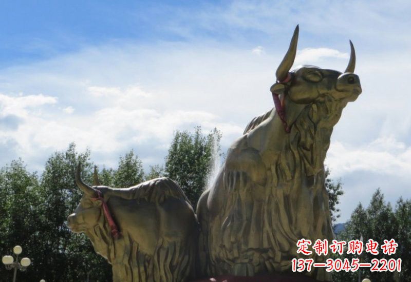 三明不锈钢牦牛雕塑一种传统文化的精美传承