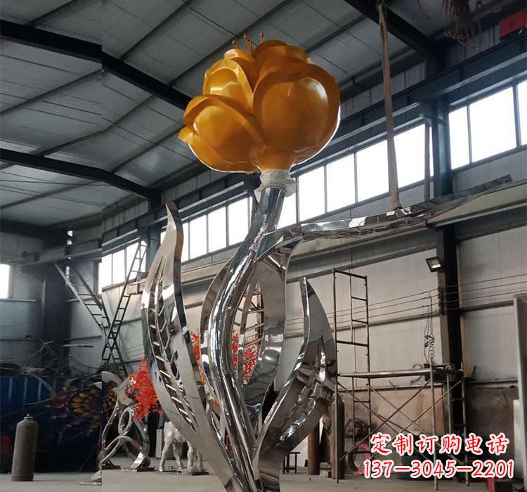 三明不锈钢玫瑰花雕塑一款非凡的艺术品