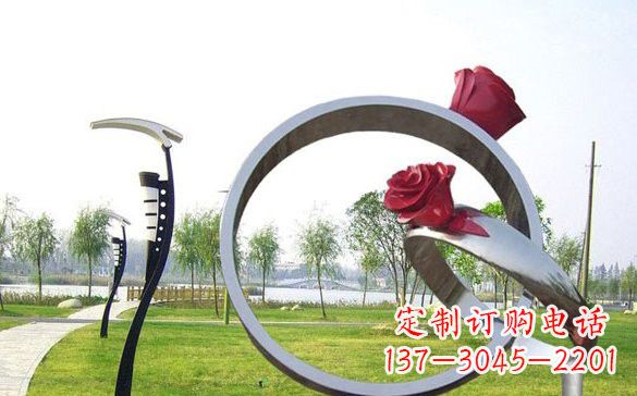三明不锈钢玫瑰花戒指精致雕塑之美