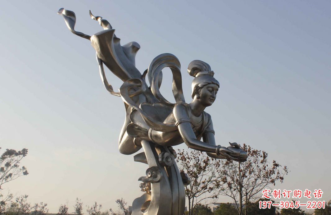 三明蟠桃祈福精美不锈钢雕塑