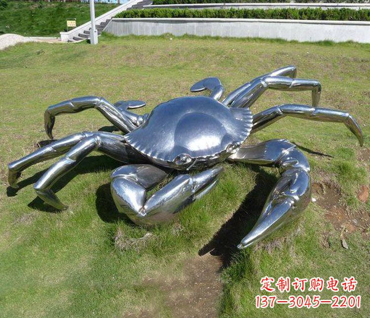 三明不锈钢螃蟹雕塑——给景观增添灵动之美