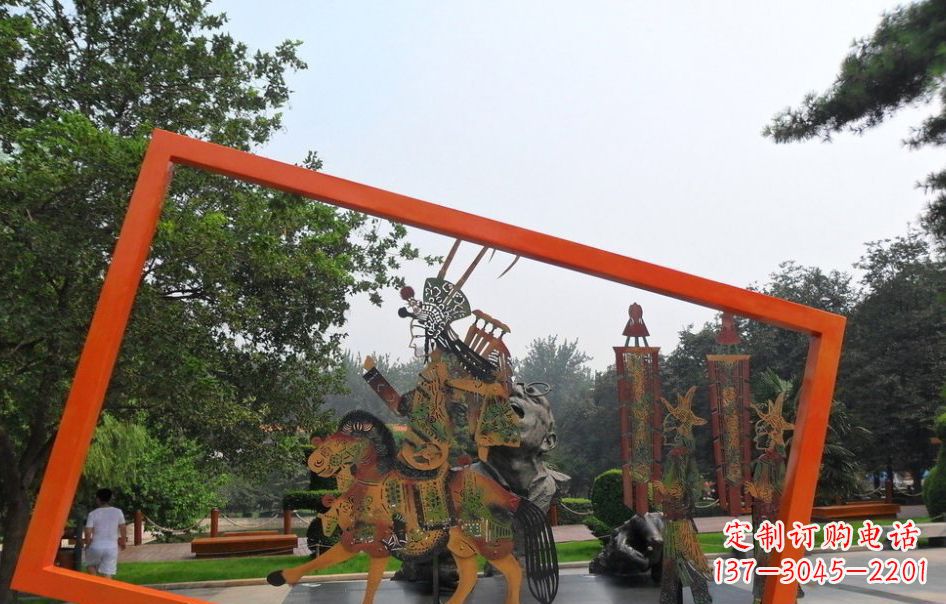 三明传承皮影戏——不锈钢皮影戏雕塑