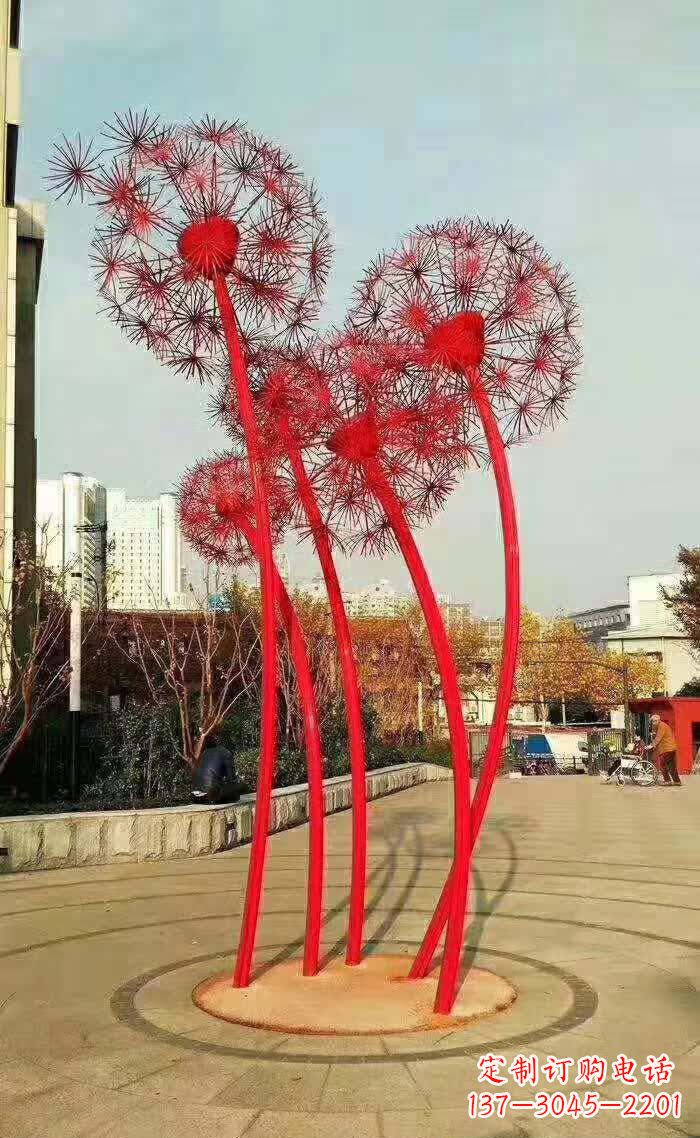 三明不锈钢蒲公英美丽的雕塑之作