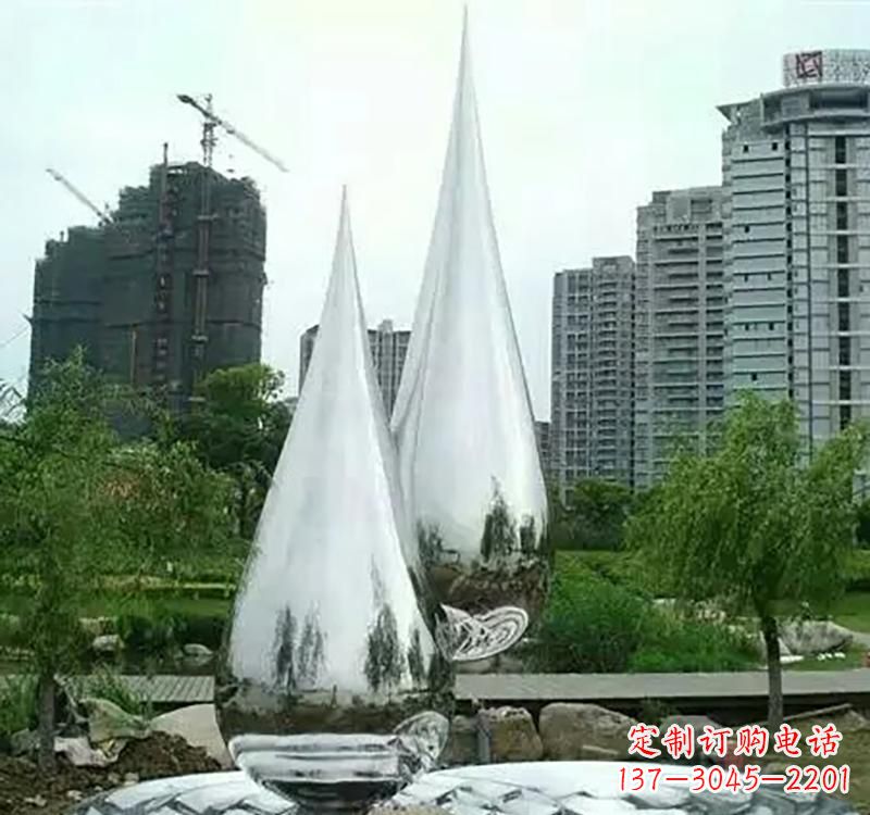 三明不锈钢水滴拱门雕塑