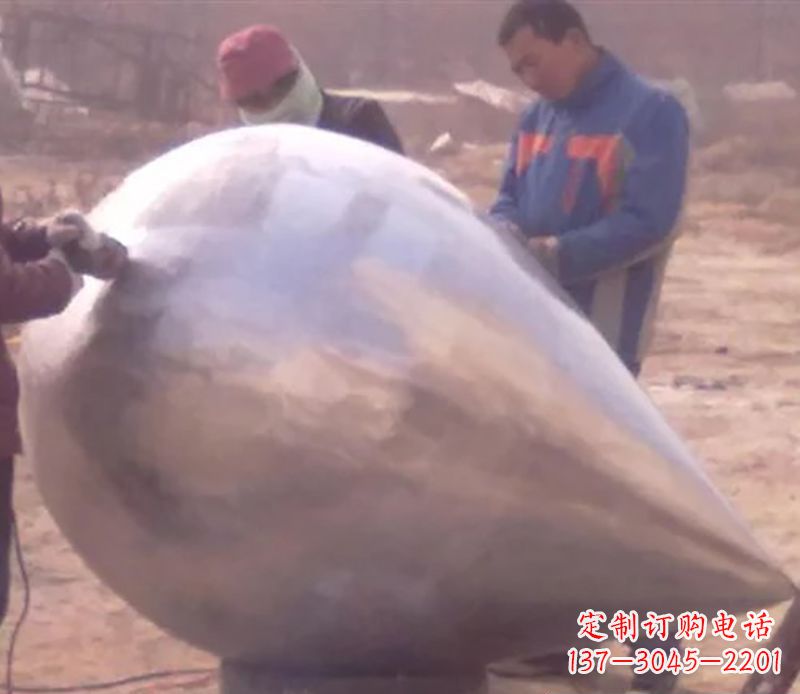 三明不锈钢水滴雕塑精致美丽的艺术品