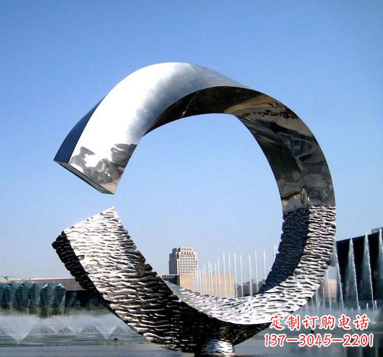 三明不锈钢水景圆环雕塑艺术与美的结合