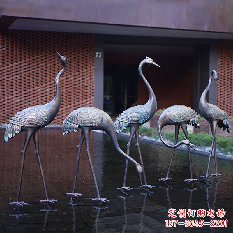 三明不锈钢仙鹤飞翔雕塑