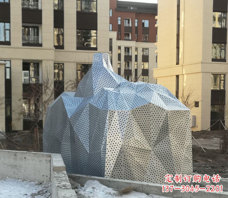三明不锈钢小区假山雕塑雕塑点缀小区美景