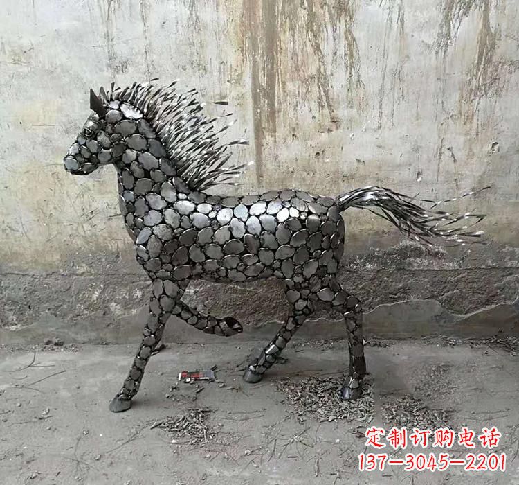 三明不锈钢园林动物马雕塑