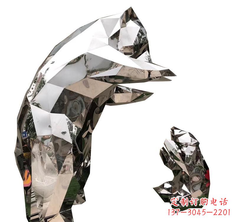 三明不锈钢园林熊猫雕塑——传承中国文化