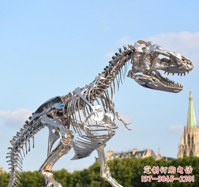 三明不锈钢恐龙雕塑精致纪念它们的存在