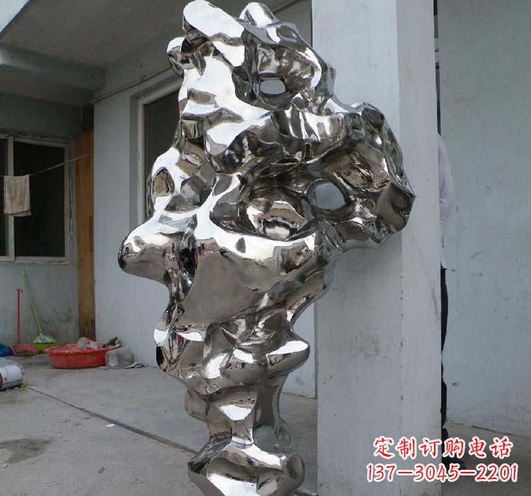 三明太湖石雕塑精美绝伦的不锈钢园林景观