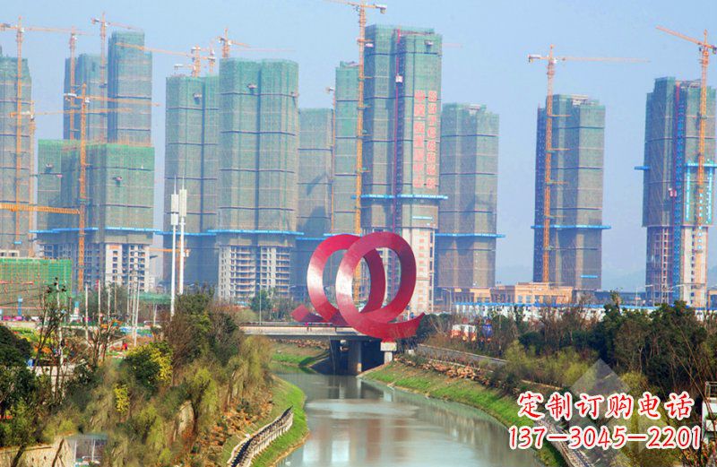 三明精美不锈钢圆环雕塑