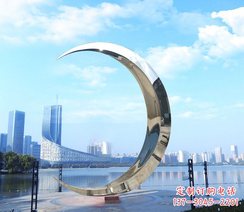 三明不锈钢月亮雕塑象征着美丽的月亮