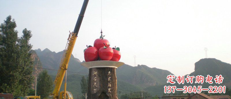 三明不锈钢苹果雕塑缔造城市风采