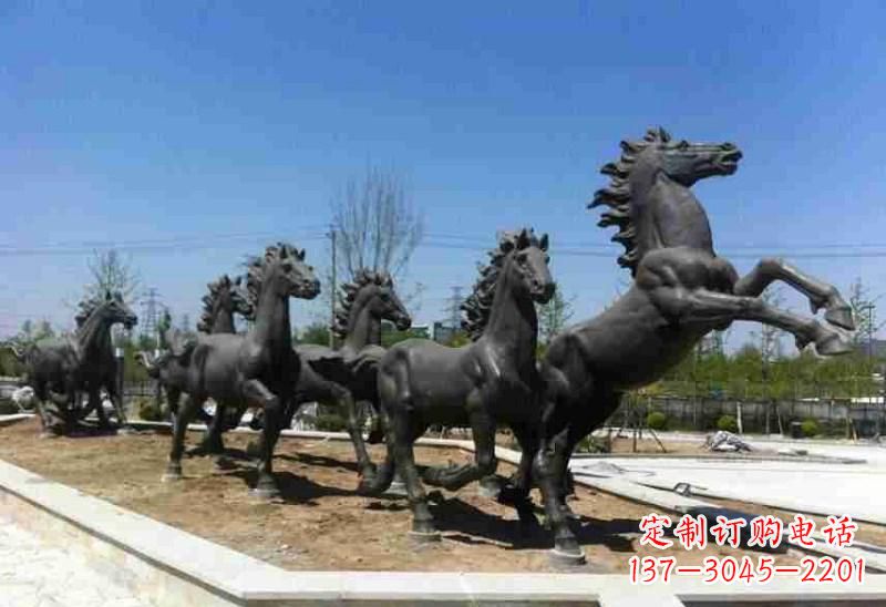 三明铜马雕塑美观华贵的城市艺术