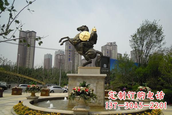 三明铸造城市象征——铜马战士雕塑