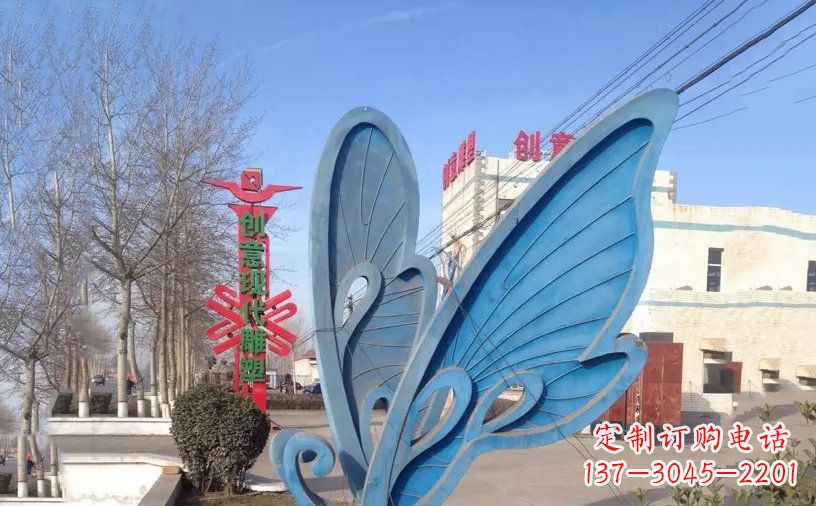 三明抽象不锈钢蝴蝶雕塑把美丽永久定格