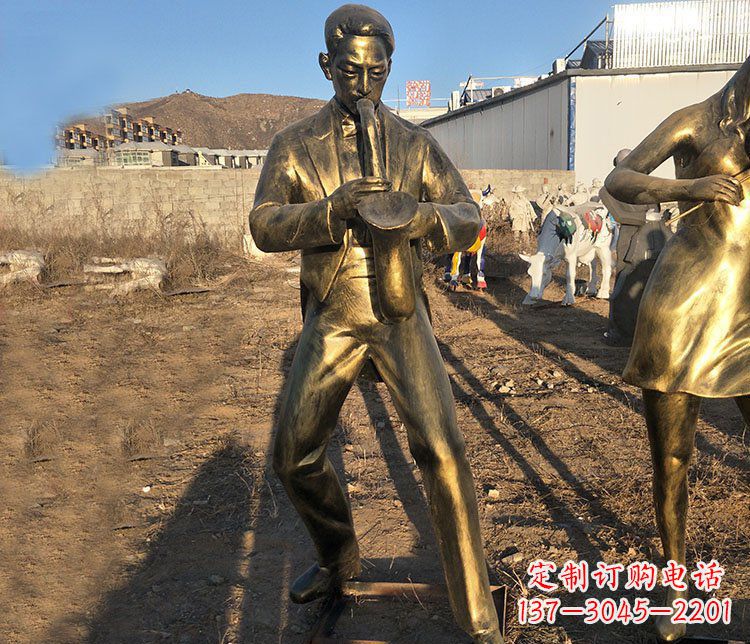 三明铜雕萨克斯风音乐人物
