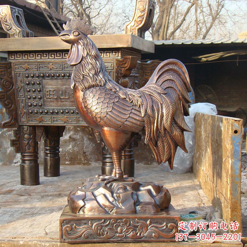 三明精美纯铜生肖鸡雕塑