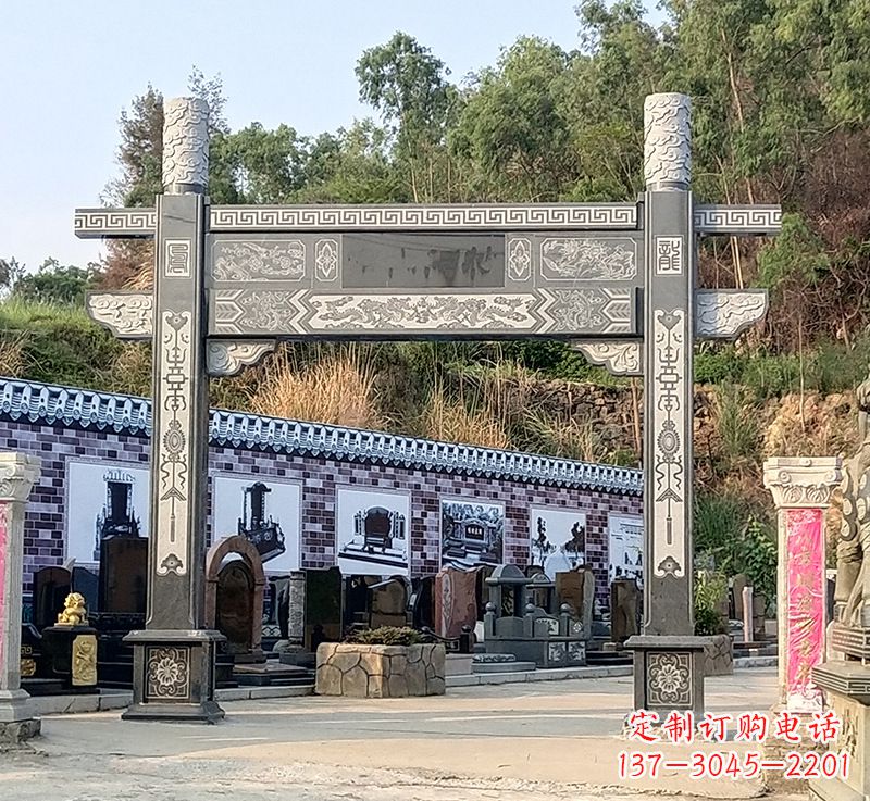三明古村牌坊雕塑精湛技艺的经典之作