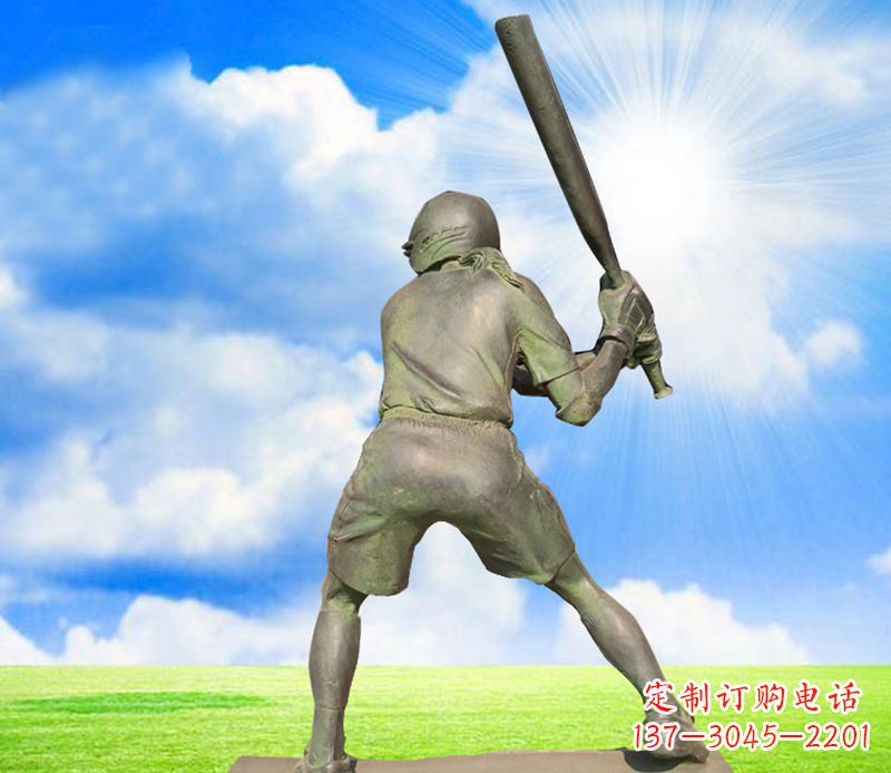 三明纪念棒球精美的棒球雕塑