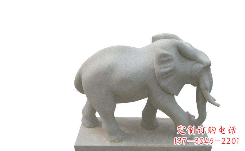 三明大象雕塑大理石大象公园的精美艺术