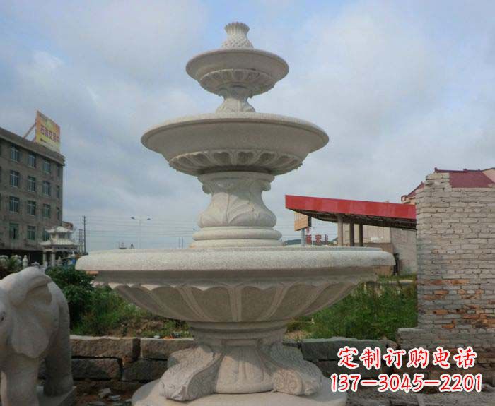 三明喷泉雕塑灵动精致的大理石美