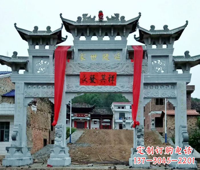 三明精美大理石牌坊雕塑