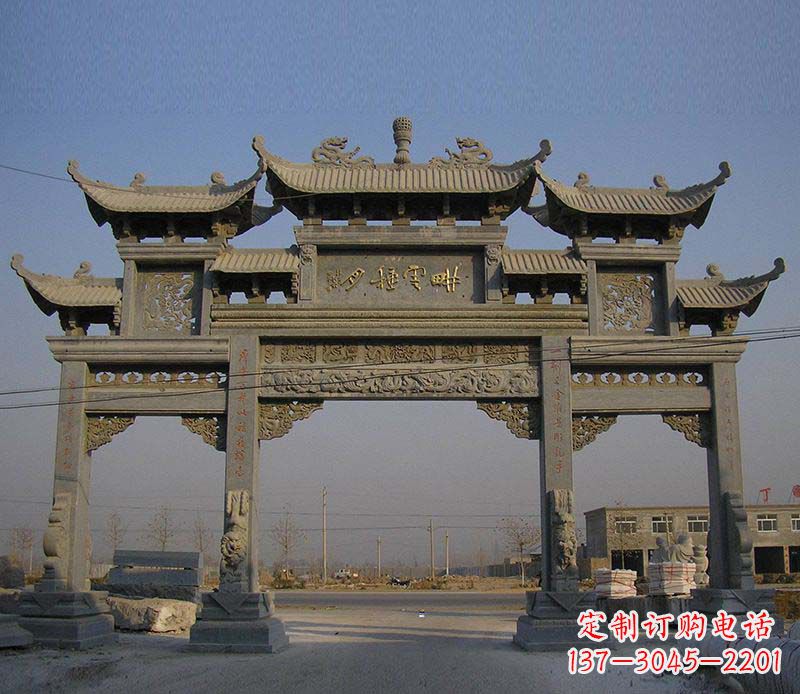三明大理石牌楼雕塑定制
