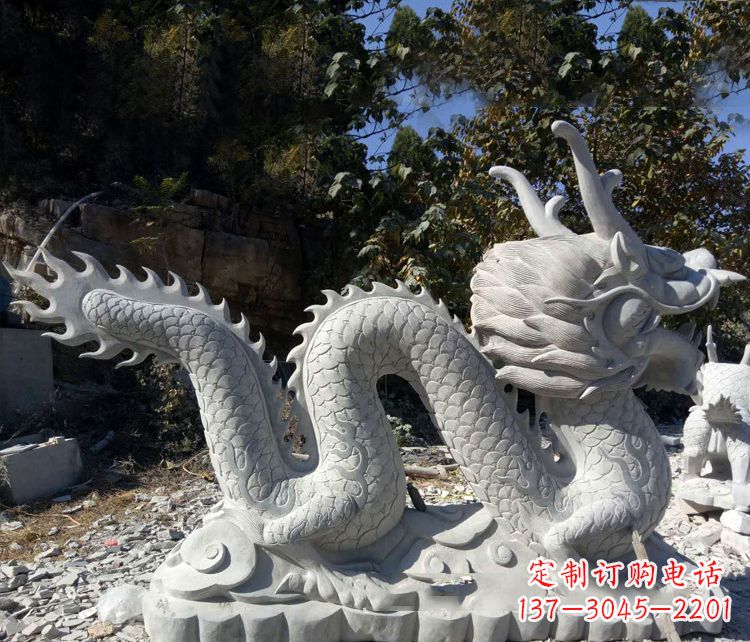 三明精美大理石龙雕塑