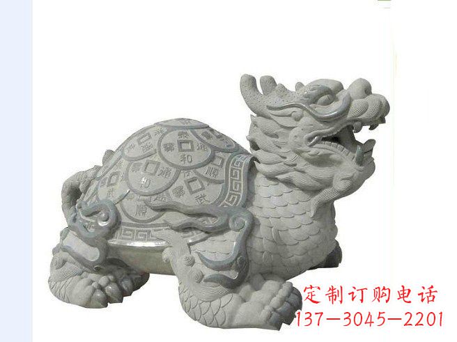 三明大理石招财龙雕塑