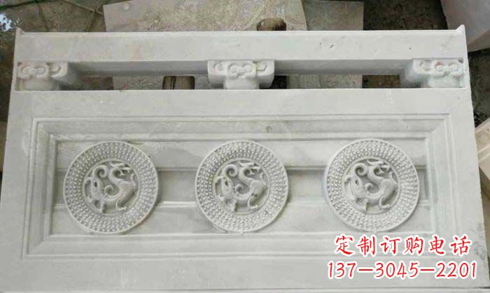 三明精美青龙石浮雕栏板雕塑