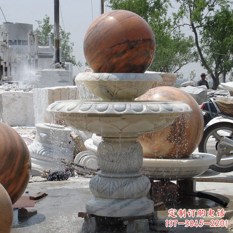 三明大理石石雕风水球精美绝伦的雕塑艺术