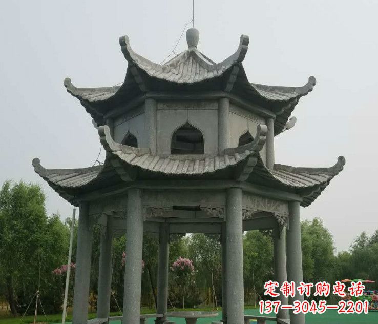 三明精美大理石凉亭石雕