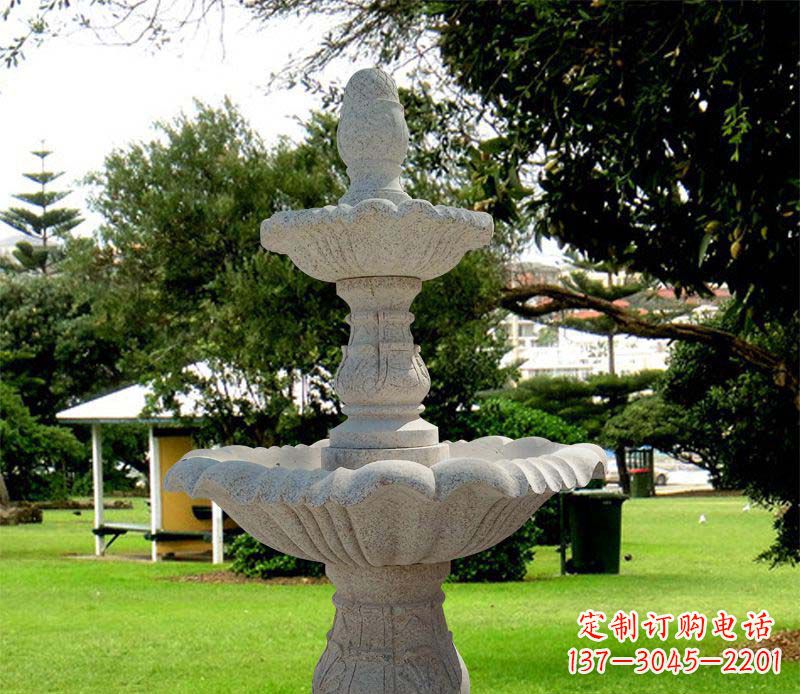 三明大理石双层喷泉雕塑,精美绝伦