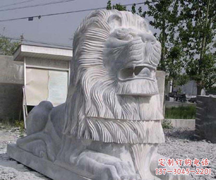 三明大理石西洋狮子石雕塑
