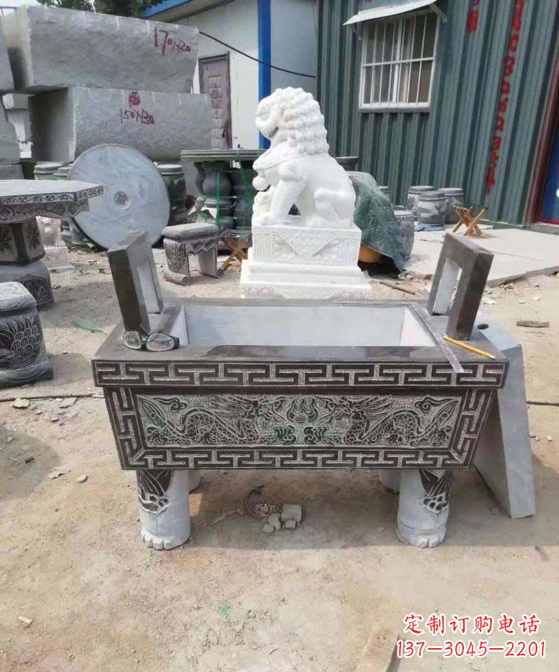 三明精美大理石香炉雕塑