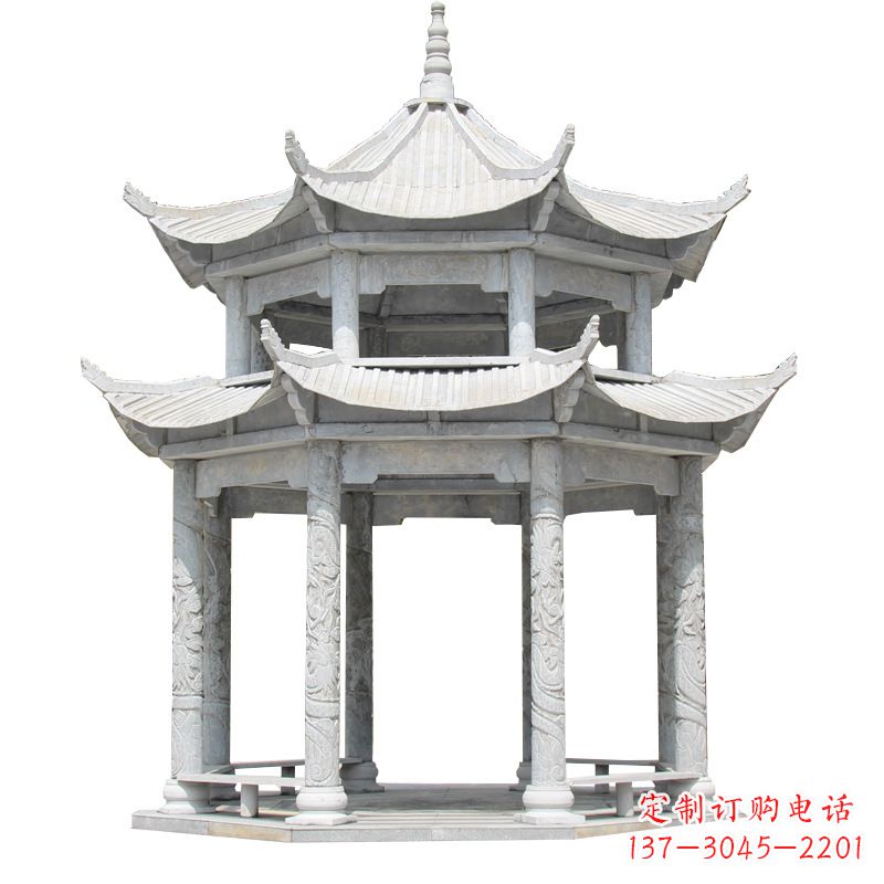 三明大理石古建凉亭雕塑