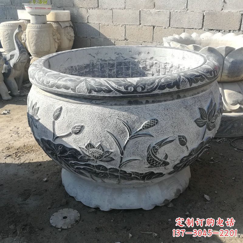 三明大理石水缸雕塑