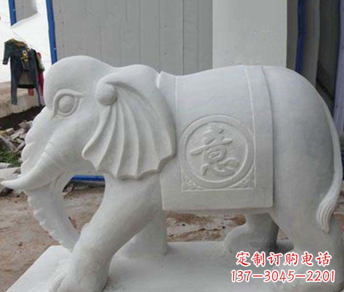 三明传承财富祝福,大理石招财大象雕塑