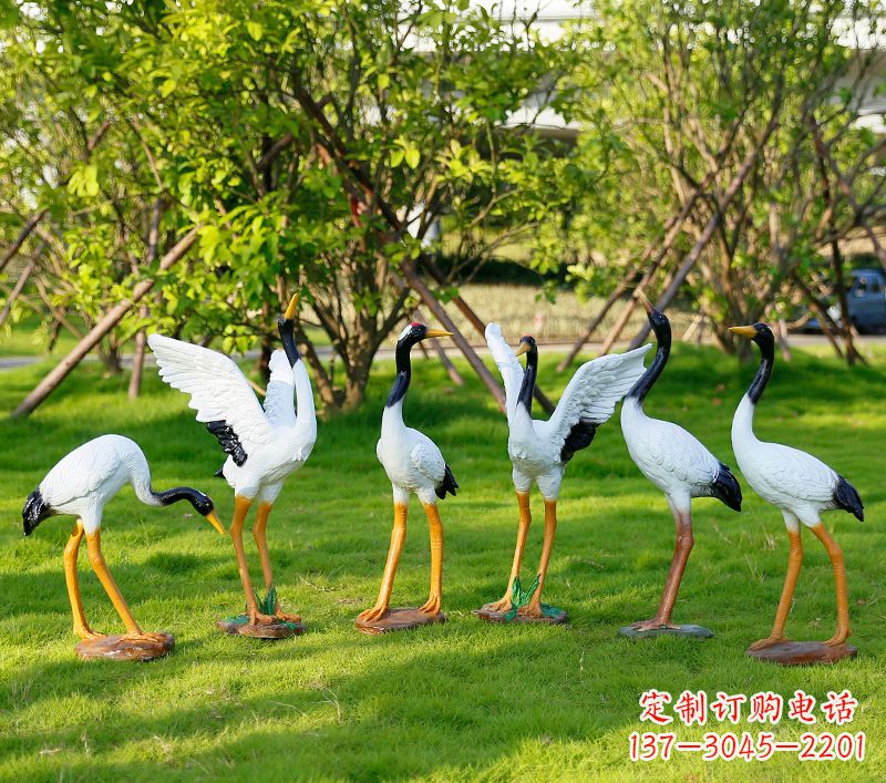 三明丹顶鹤抽象雕塑
