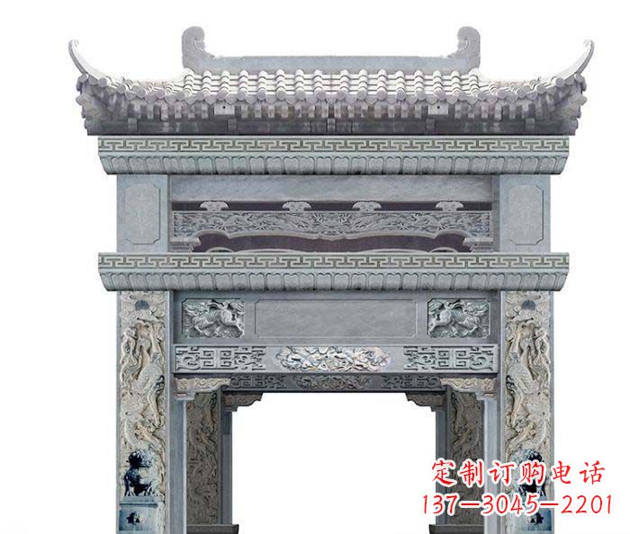 三明精美石雕牌坊雕塑
